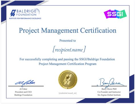 Project Management Certificate & Training .